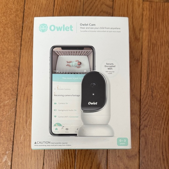 Owlet Secure WiFi Baby Monitor in Black and White